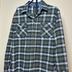Jachs Heritage Blue and Olive Flannel Shirt